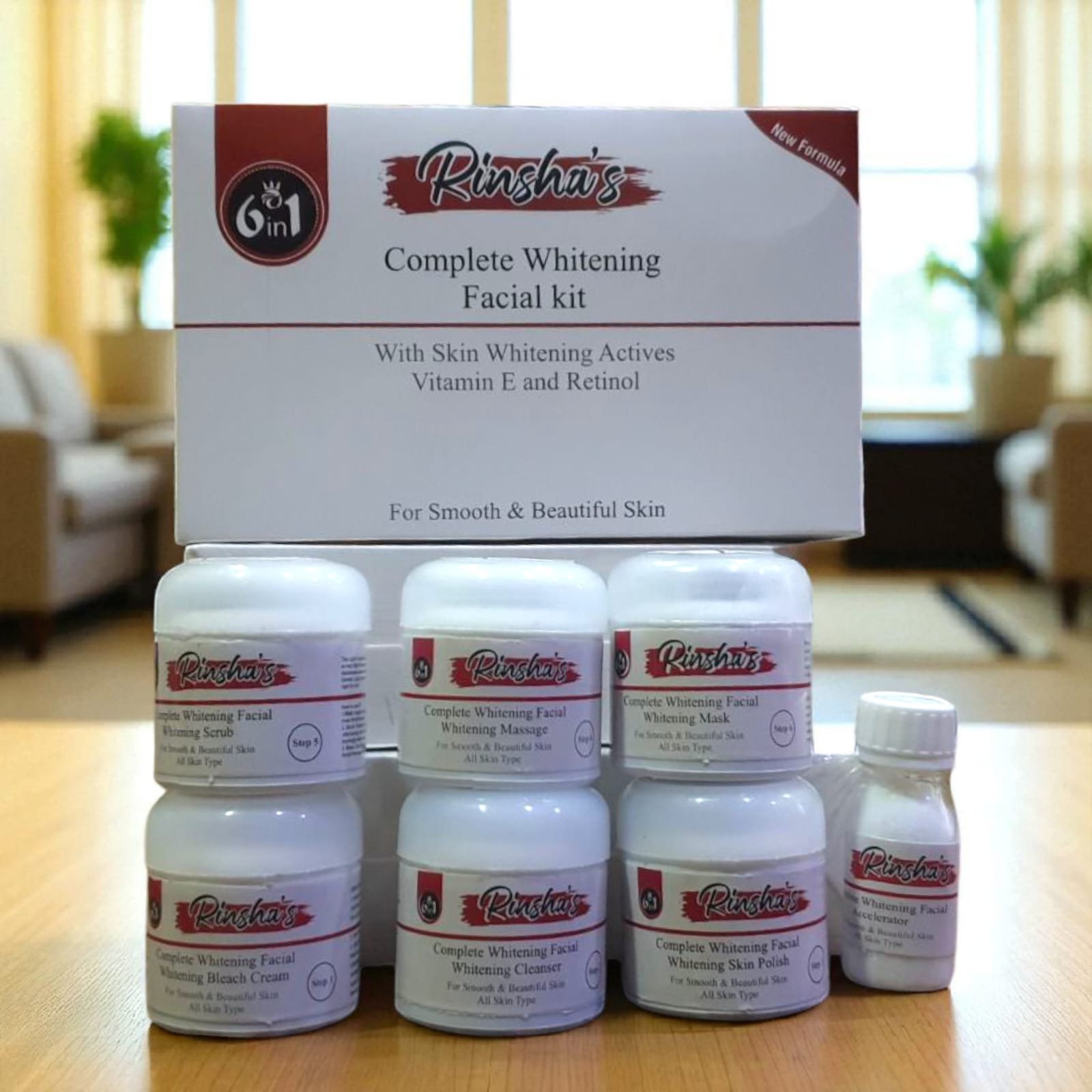 rinsha’s 6 in 1 complete whitening facial kit – vitamin e & retinol | family facial kit for glowing & fair skin rinsha’s 6 in 1 complete whitening facial kit – vitamin e & retinol | family facial kit for glowing & fair skin