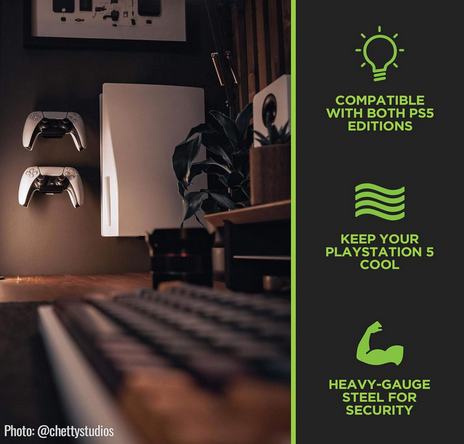 ps5 slim/ps5 pro steel mount wall holder bracket for ps5 original and ps5 slim/pro ps5 slim/ps5 pro steel mount wall holder bracket for ps5 original and ps5 slim/pro